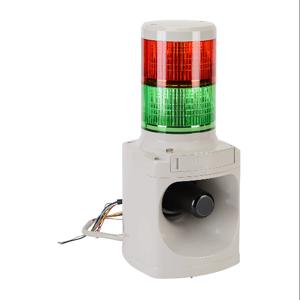 PATLITE LKEH-202FEUL-RG LED-Signalturm, 2 Etagen, 100 mm Durchmesser, rot/grün, Dauer- oder Blinklichtfunktion | CV7QYD