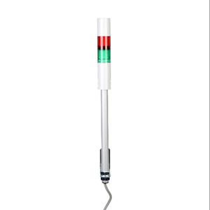 PATLITE LR4-202LJBW-RG LED-Signalturm, 2 Etagen, 40 mm Durchmesser, rot/grün, Dauer- oder Blinklichtfunktion | CV7QYJ