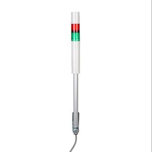 PATLITE LR4-2M2LJBW-RG LED-Signalturm, 2 Etagen, 40 mm Durchmesser, rot/grün, Dauer- oder Blinklichtfunktion | CV7QYN