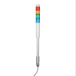PATLITE LR4-4M2LJNW-RYGB LED-Signalturm, 4 Etagen, 40 mm Durchmesser, Rot/Bernstein/Grün/Blau, Dauerlichtfunktion | CV7QZG