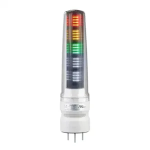 PATLITE LS7-302BWC-RYGNN LED Signal Tower, 3 Tiers, 70mm Dia., Red/Amber/Green, Permanent Light Function, 1 Alarm | CV7QZL