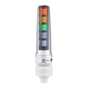 PATLITE LS7-302BWC9-RYGNN LED Signal Tower, 3 Tiers, 70mm Dia., Red/Amber/Green, Permanent Light Function, 1 Alarm | CV7QZK