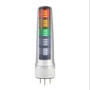 PATLITE LS7-302WC-RYGNN LED-Signalturm, 3 Etagen, 70 mm Durchmesser, Rot/Bernstein/Grün, Dauerlichtfunktion, 24 VDC | CV7QZT