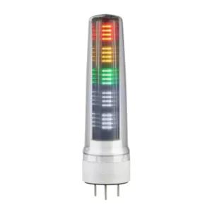 PATLITE LS7-302WC-RYGNN LED Signal Tower, 3 Tiers, 70mm Dia., Red/Amber/Green, Permanent Light Function, 24 VDC | CV7QZT