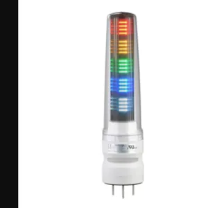 PATLITE LS7-502BWC-RYGBC LED Signal Tower, Tiers, 70mm Dia., Red/Amber/Green/Blue/Clear, Permanent Light Function | CV7QZV