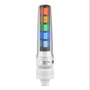 PATLITE LS7-502BWC9-RYGBC LED Signal Tower, Tiers, 70mm Dia., Red/Amber/Green/Blue/Clear, Permanent Light Function | CV7QZU