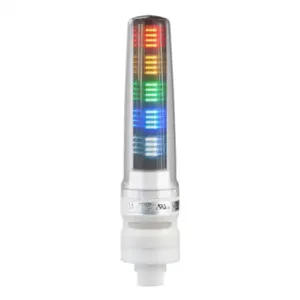 PATLITE LS7-502BWC9-RYGBC LED Signal Tower, Tiers, 70mm Dia., Red/Amber/Green/Blue/Clear, Permanent Light Function | CV7QZU