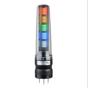 PATLITE LS7-502DBWC-RYGBC LED Signal Tower, Tiers, 70mm Dia., Red/Amber/Green/Blue/Clear, Permanent Light Function | CV7QZX