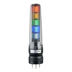 PATLITE LS7-502DBWC-RYGBC LED Signal Tower, Tiers, 70mm Dia., Red/Amber/Green/Blue/Clear, Permanent Light Function | CV7QZX