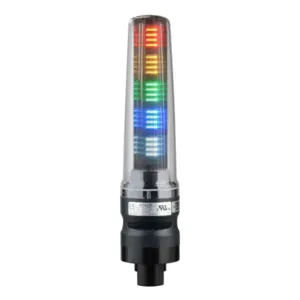 PATLITE LS7-502DBWC9-RYGBC LED Signal Tower, Tiers, 70mm Dia., Red/Amber/Green/Blue/Clear, Permanent Light Function | CV7QZW