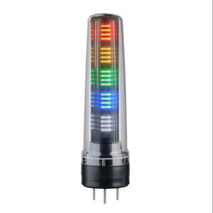 PATLITE LS7-502DWC-RYGBC LED-Signalturm, Etagen, 70 mm Durchmesser, Rot/Bernstein/Grün/Blau/Klar, Dauerlichtfunktion | CV7QZZ
