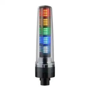 PATLITE LS7-502DWC9-RYGBC LED Signal Tower, Tiers, 70mm Dia., Red/Amber/Green/Blue/Clear, Permanent Light Function | CV7QZY