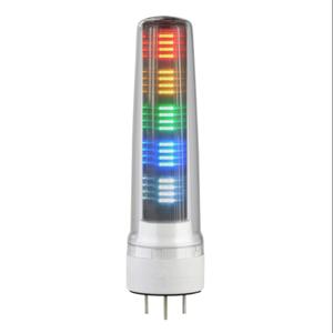 PATLITE LS7-502WC-RYGBC LED-Signalturm, Etagen, 70 mm Durchmesser, Rot/Bernstein/Grün/Blau/Klar, Dauerlichtfunktion | CV7RAB