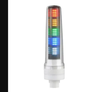 PATLITE LS7-502WC9-RYGBC LED Signal Tower, Tiers, 70mm Dia., Red/Amber/Green/Blue/Clear, Permanent Light Function | CV7RAA