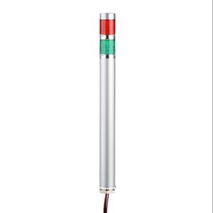 PATLITE ME-202A-RG LED-Signalsäule, 2 Etagen, 25 mm Durchmesser, Rot/Grün, Dauerlichtfunktion, 24 VDC | CV7RAE
