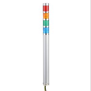 PATLITE ME-402A-RYGB LED-Signalturm, 4 Etagen, 25 mm Durchmesser, Rot/Bernstein/Grün/Blau, Dauerlichtfunktion | CV7RAJ