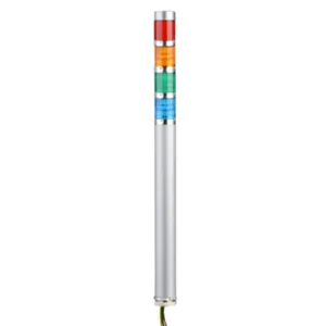 PATLITE ME-402A-RYGB LED Signal Tower, 4 Tiers, 25mm Dia., Red/Amber/Green/Blue, Permanent Light Function | CV7RAJ