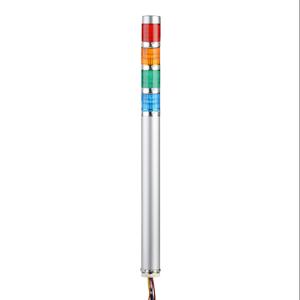 PATLITE ME-402P-RYGB LED Signal Tower, 4 Tiers, 25mm Dia., Red/Amber/Green/Blue, Permanent Light Function | CV7RAK