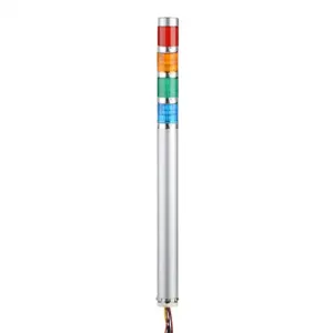 PATLITE ME-402P-RYGB LED Signal Tower, 4 Tiers, 25mm Dia., Red/Amber/Green/Blue, Permanent Light Function | CV7RAK