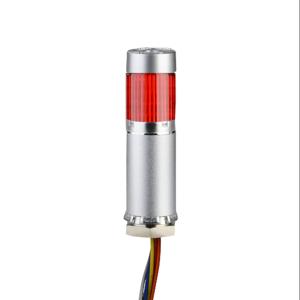 PATLITE MES-102A-R LED Signal Tower, 1 Tier, 25mm Dia., Red, Permanent Light Function, 24 VDC, Npn Polarity | CV7RAL