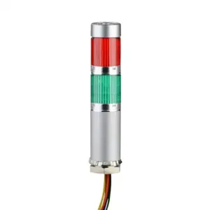 PATLITE MES-202P-RG LED Signal Tower, 2 Tiers, 25mm Dia., Red/Green, Permanent Light Function, 24 VDC | CV7RAP