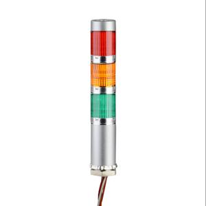 PATLITE MES-302A-RYG LED-Signalturm, 3 Etagen, 25 mm Durchmesser, Rot/Bernstein/Grün, Dauerlichtfunktion, 24 VDC | CV7RAQ