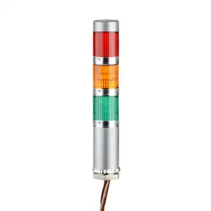 PATLITE MES-302A-RYG LED Signal Tower, 3 Tiers, 25mm Dia., Red/Amber/Green, Permanent Light Function, 24 VDC | CV7RAQ