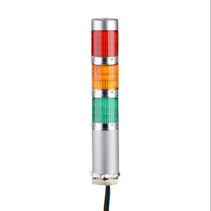 PATLITE MES-302P-RYG LED Signal Tower, 3 Tiers, 25mm Dia., Red/Amber/Green, Permanent Light Function, 24 VDC | CV7RAR