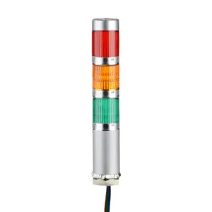 PATLITE MES-302P-RYG LED Signal Tower, 3 Tiers, 25mm Dia., Red/Amber/Green, Permanent Light Function, 24 VDC | CV7RAR