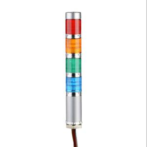 PATLITE MES-402A-RYGB LED Signal Tower, 4 Tiers, 25mm Dia., Red/Amber/Green/Blue, Permanent Light Function | CV7RAT