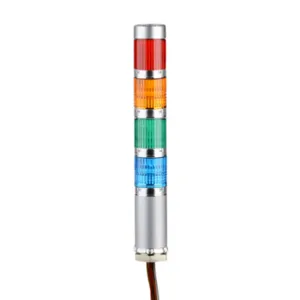 PATLITE MES-402A-RYGB LED Signal Tower, 4 Tiers, 25mm Dia., Red/Amber/Green/Blue, Permanent Light Function | CV7RAT