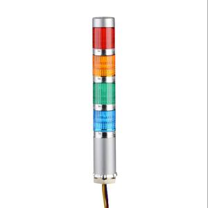 PATLITE MES-402P-RYGB LED Signal Tower, 4 Tiers, 25mm Dia., Red/Amber/Green/Blue, Permanent Light Function | CV7RAU