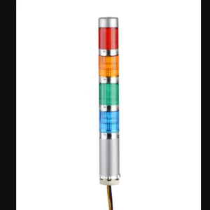 PATLITE MES-402P-RYGB LED Signal Tower, 4 Tiers, 25mm Dia., Red/Amber/Green/Blue, Permanent Light Function | CV7RAU