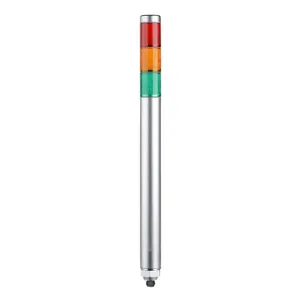 PATLITE MP-302C-RYG LED Signal Tower, 3 Tiers, 30mm Dia., Red/Amber/Green, Permanent Light Function, 24 VDC | CV7RBB