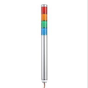 PATLITE MP-402-RYGB LED-Signalturm, 4 Etagen, 30 mm Durchmesser, Rot/Bernstein/Grün/Blau, Dauerlichtfunktion | CV7RBE