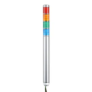 PATLITE MP-402-RYGBZ LED Signal Tower, 4 Tiers, 30mm Dia., Red/Amber/Green/Blue, Permanent Light Function | CV7RBF