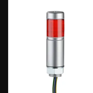 PATLITE MPS-102-RZ LED Signal Tower, 1 Tier, 30mm Dia., Red, Permanent Light Function, 24 VAC/VDC | CV7RBJ