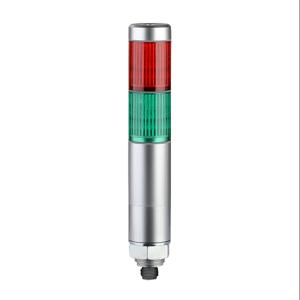 PATLITE MPS-202C-RG LED-Signalturm, 2 Etagen, 30 mm Durchmesser, Rot/Grün, Dauerlichtfunktion, 24 VDC | CV7RBK