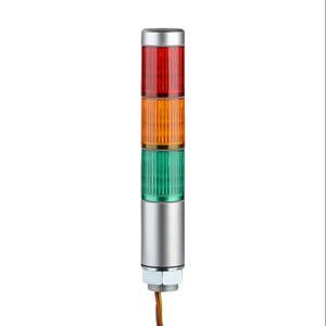 PATLITE MPS-302-RYG LED Signal Tower, 3 Tiers, 30mm Dia., Red/Amber/Green, Permanent Light Function | CV7RBP
