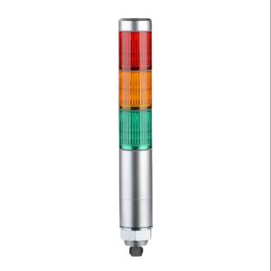 PATLITE MPS-302C-RYG LED Signal Tower, 3 Tiers, 30mm Dia., Red/Amber/Green, Permanent Light Function, 24 VDC | CV7RBN