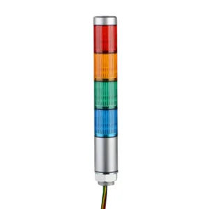 PATLITE MPS-402-RYGB LED Signal Tower, 4 Tiers, 30mm Dia., Red/Amber/Green/Blue, Permanent Light Function | CV7RBR