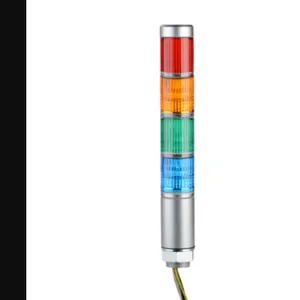 PATLITE MPS-402-RYGBZ LED Signal Tower, 4 Tiers, 30mm Dia., Red/Amber/Green/Blue, Permanent Light Function | CV7RBT