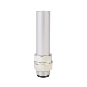 PATLITE POLE22-0100AT Threaded Mounting Pole, 22mm Dia., 100mm Length, M22 x 1.5mm Thread, Silver, Aluminum | CV7VJR