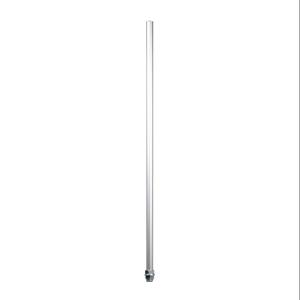 PATLITE POLE22-0800AT Threaded Mounting Pole, 22mm Dia., 800mm Length, M22 x 1.5mm Thread, Silver, Aluminum | CV7VJY