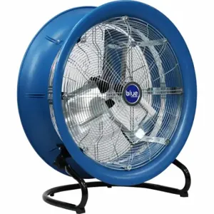 PATTERSON FAN BLUE 2200 Floor Fan, Industrial Fan, 21 Inch Blade Dia, 3 Speeds, 3500/2, 350/1, 150 cfm, 115 VAC | CT7LWB 806D41