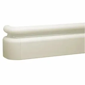 PAWLING CORP BR-400P-12-2 Handrail, Interior, Ivory, 1 1/2 Inch Dia, 144 Inch Overall Length | CT7MVU 33UA88