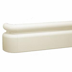 PAWLING CORP BR-400P-12-370 Handrail, Interior, Eggshell, 1 1/2 Inch Dia, 144 Inch Overall Length | CT7MVQ 33UA94