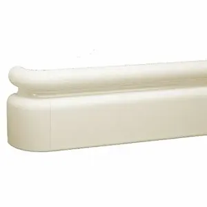 PAWLING CORP BR-400P-12-370 Handrail, Interior, Eggshell, 1 1/2 Inch Dia, 144 Inch Overall Length | CT7MVQ 33UA94