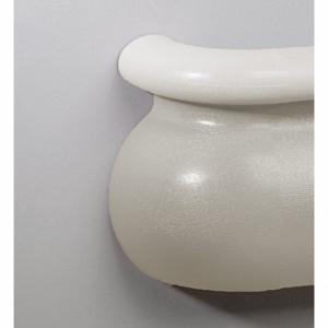 PAWLING CORP BRR-625-0-301 Right Handrail Return, Linen White, Impact Resistant | CT7MZF 43Z777