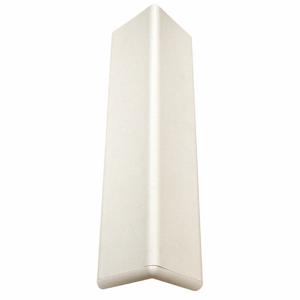 PAWLING CORP CG-10R-8-301 Corner Guard, 3 Inch Width, 96 Inch Ht, Textured, Linen White, Aluminum Retainer, 90 Deg | CT7MLK 49JN81